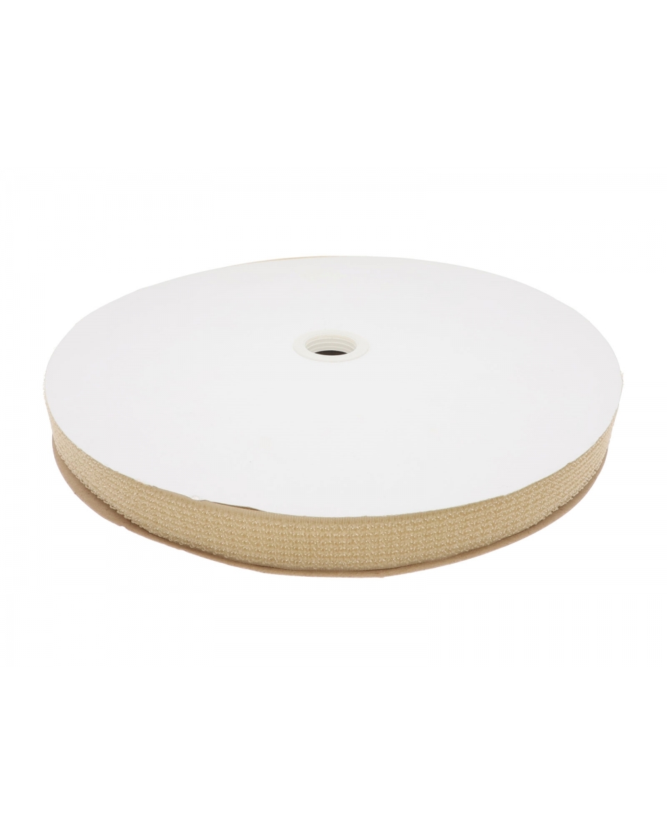 Klettverschlussband 2in1  hellbeige 101 100% nylon 25 lm