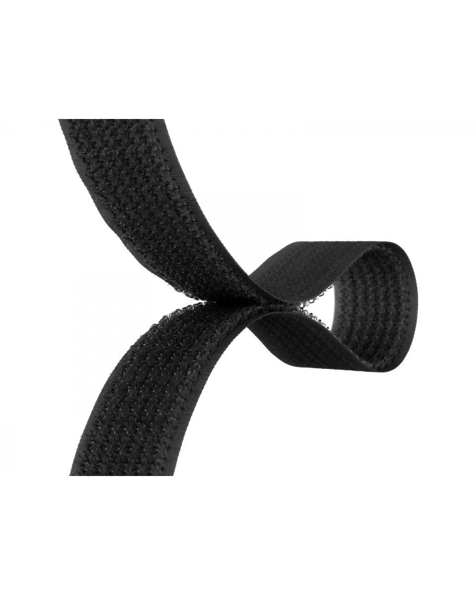 Klettverschlussband 2in1  schwarz 101 100% nylon 25 lm