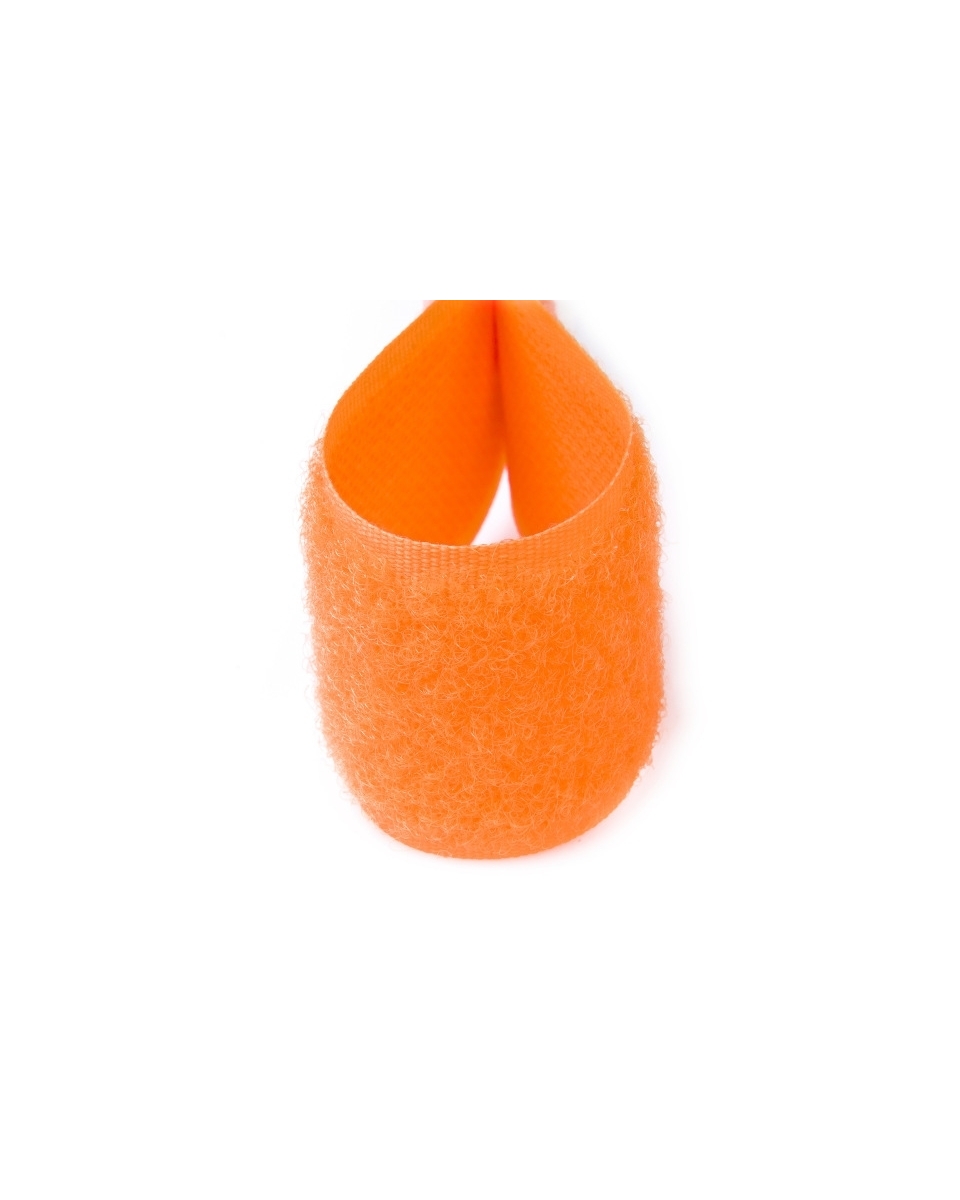 Hook and loop tape  orange neon polyester/nylon loop 25 mb