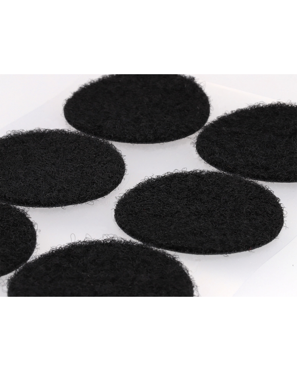 Kolečka na suchý zip s lepidlem 4,5 cm černý pes/nylonový poutko