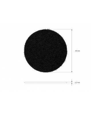 Hook-and-loop dots with glue 4.5 cm black pes/nylon loop
