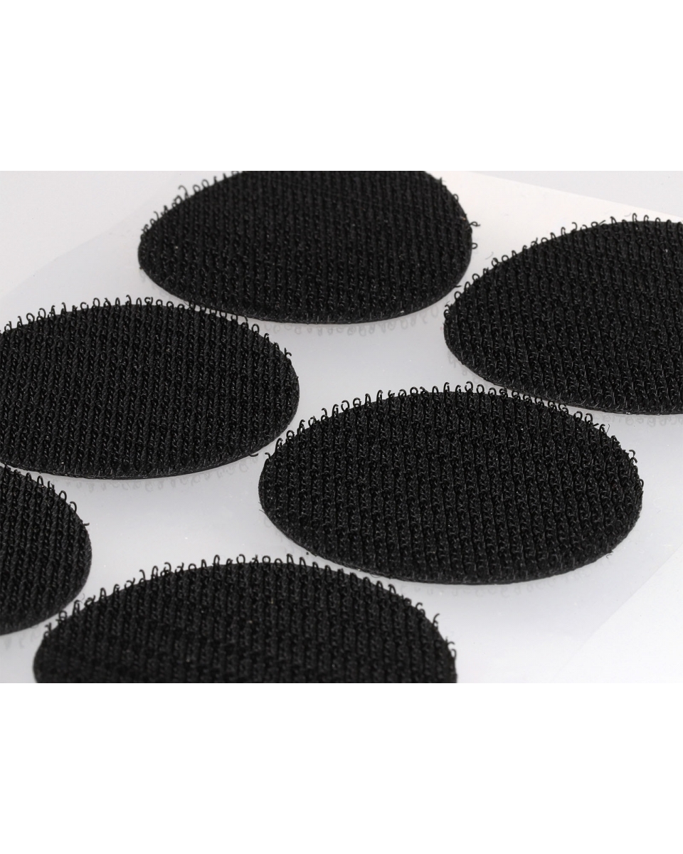 Kolečka na suchý zip s lepidlem 4,5 cm černý 100% nylonový háček