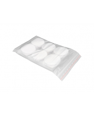 Hook-and-loop dots with glue 4.5 cm&nbspwhite pes/nylon
