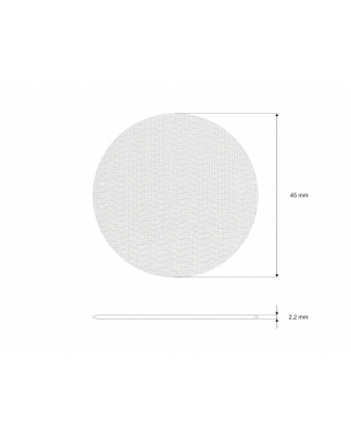 Hook-and-loop dots with glue 4.5 cm&nbspwhite pes/nylon