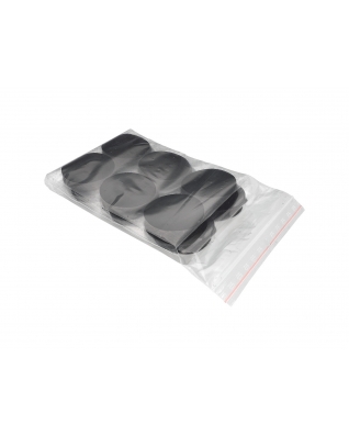 Kolečka na suchý zip s lepidlem 4,5 cm černý pes/nylonový