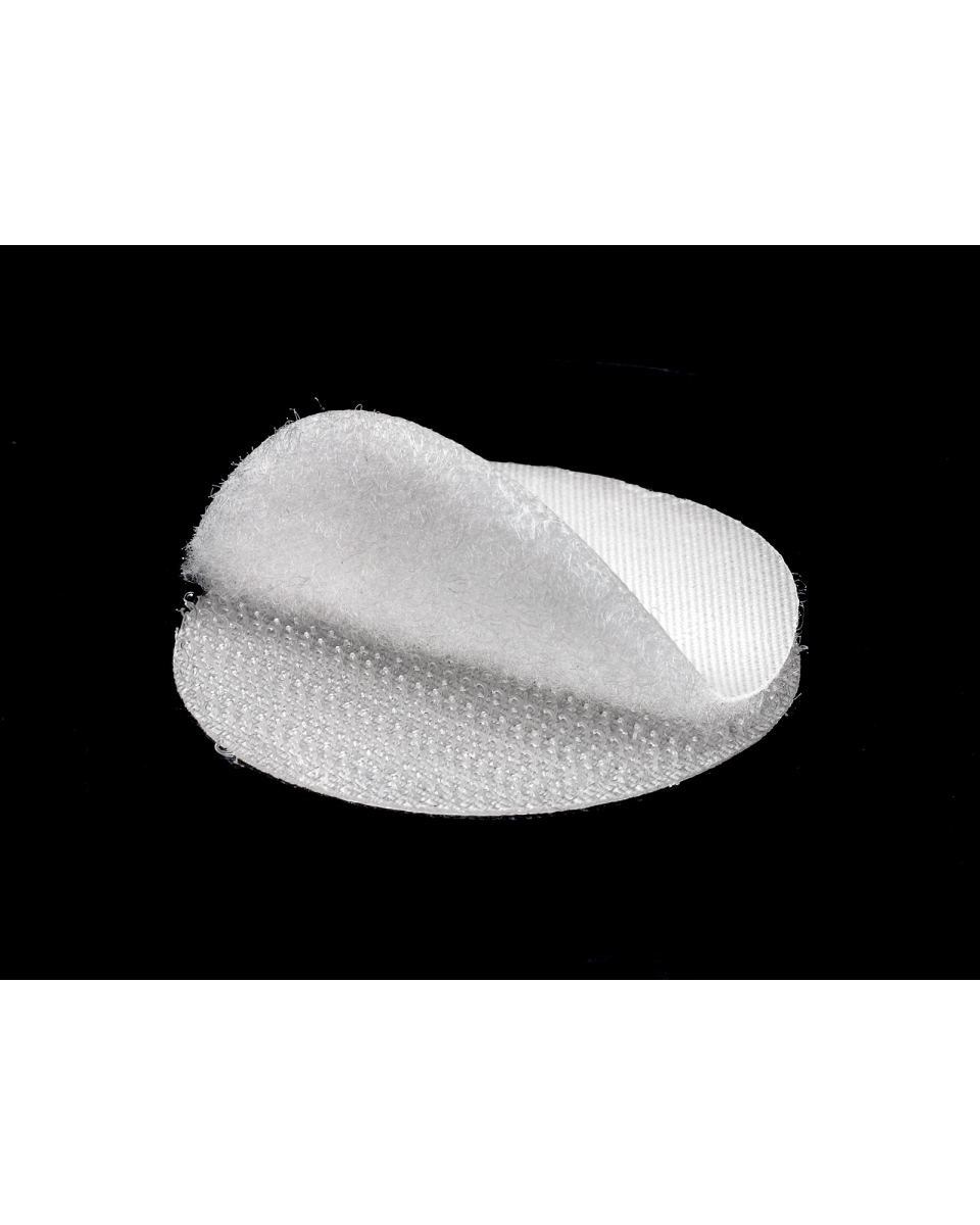 Kolečka na suchý zip s lepidlem 4,5 cm bílý 100% nylonový