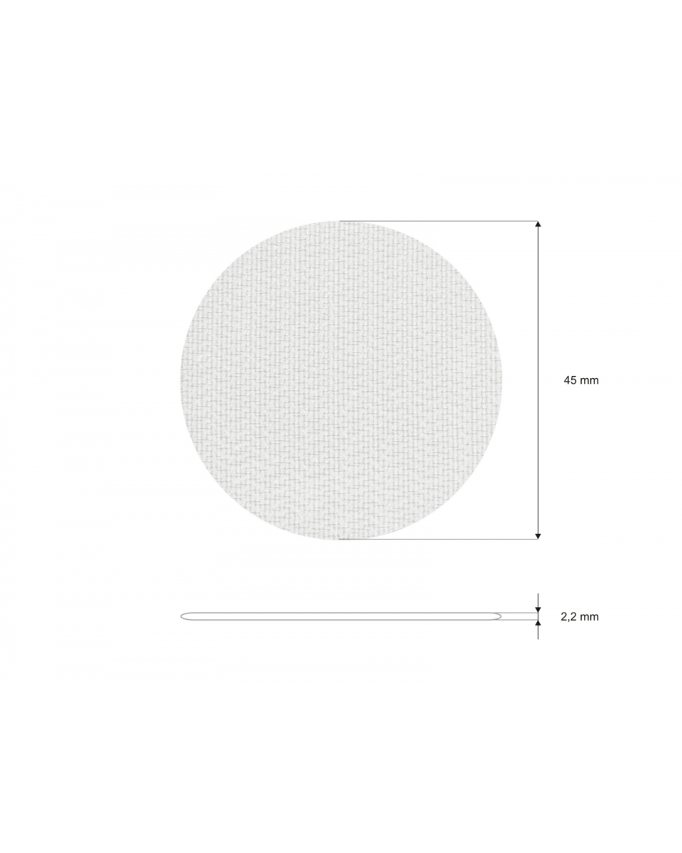 Hook-and-loop dots with glue 4.5 cm white 100% nylon