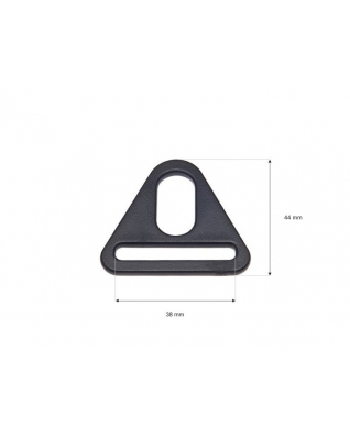 Plastic triangle 38 mm black 100 pcs