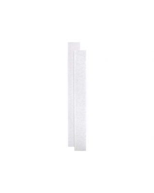 Taśma rzep 20 mm mix białe paski 60 x 20 cm pes/nylon pętelka + haczyk