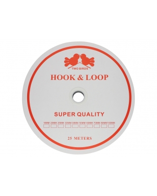 Hook and loop tape  light beige 101 polyester/nylon hook 25 mb