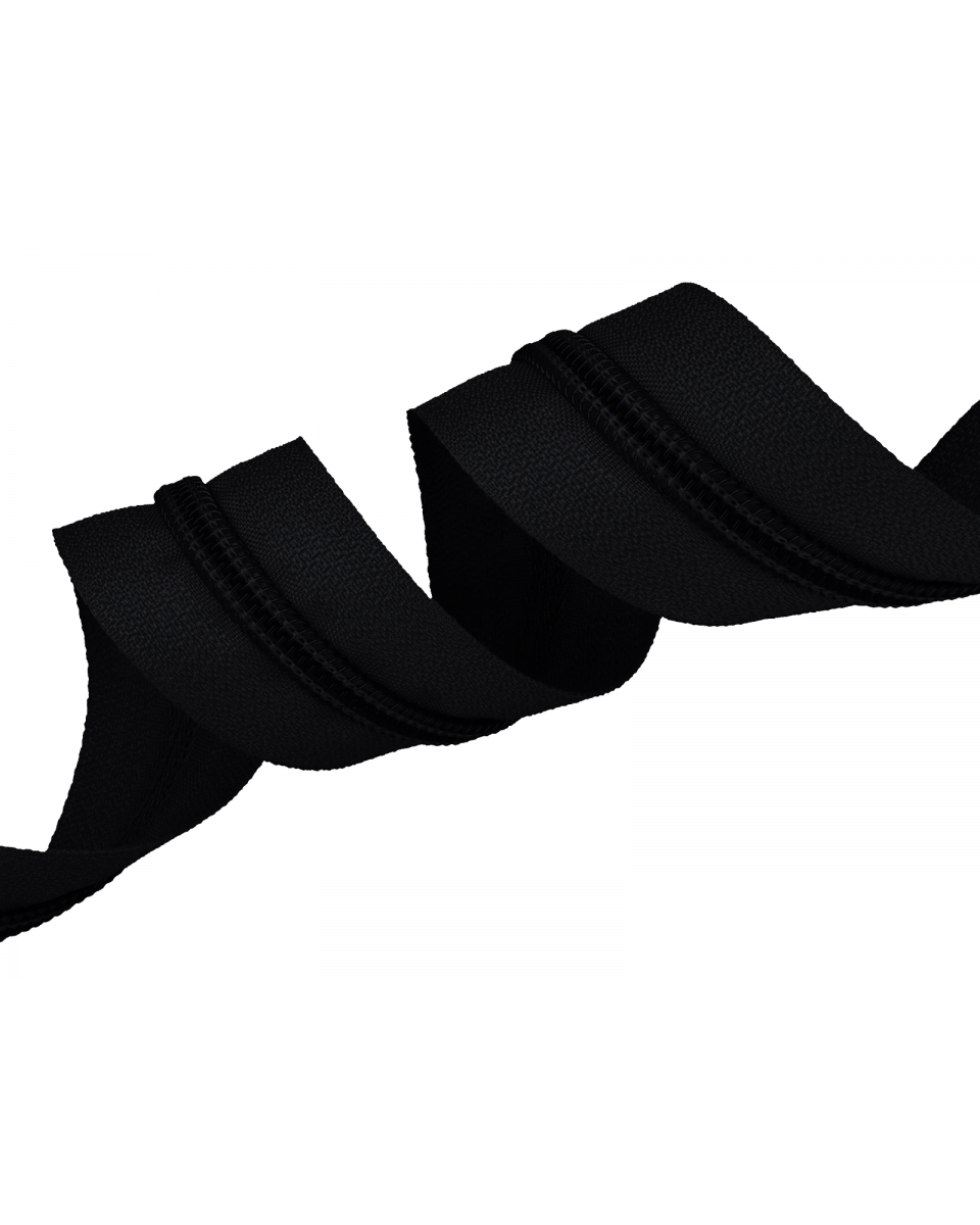 NYLON ZIPPER TAPE 8 (580) BLACK 22 G/M