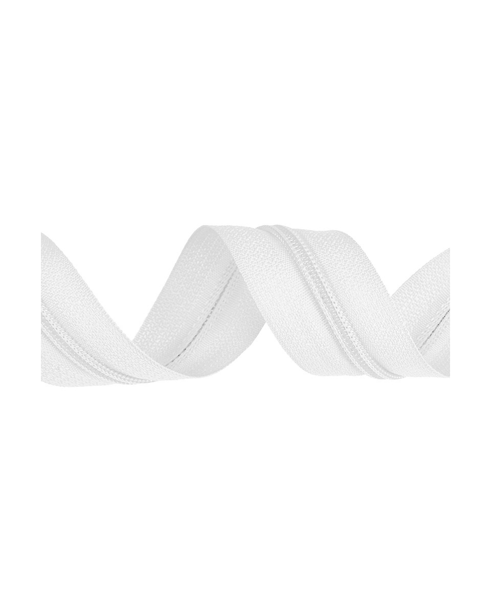 NYLON ZIPPER TAPE 5 (501) WHITE  200 MB