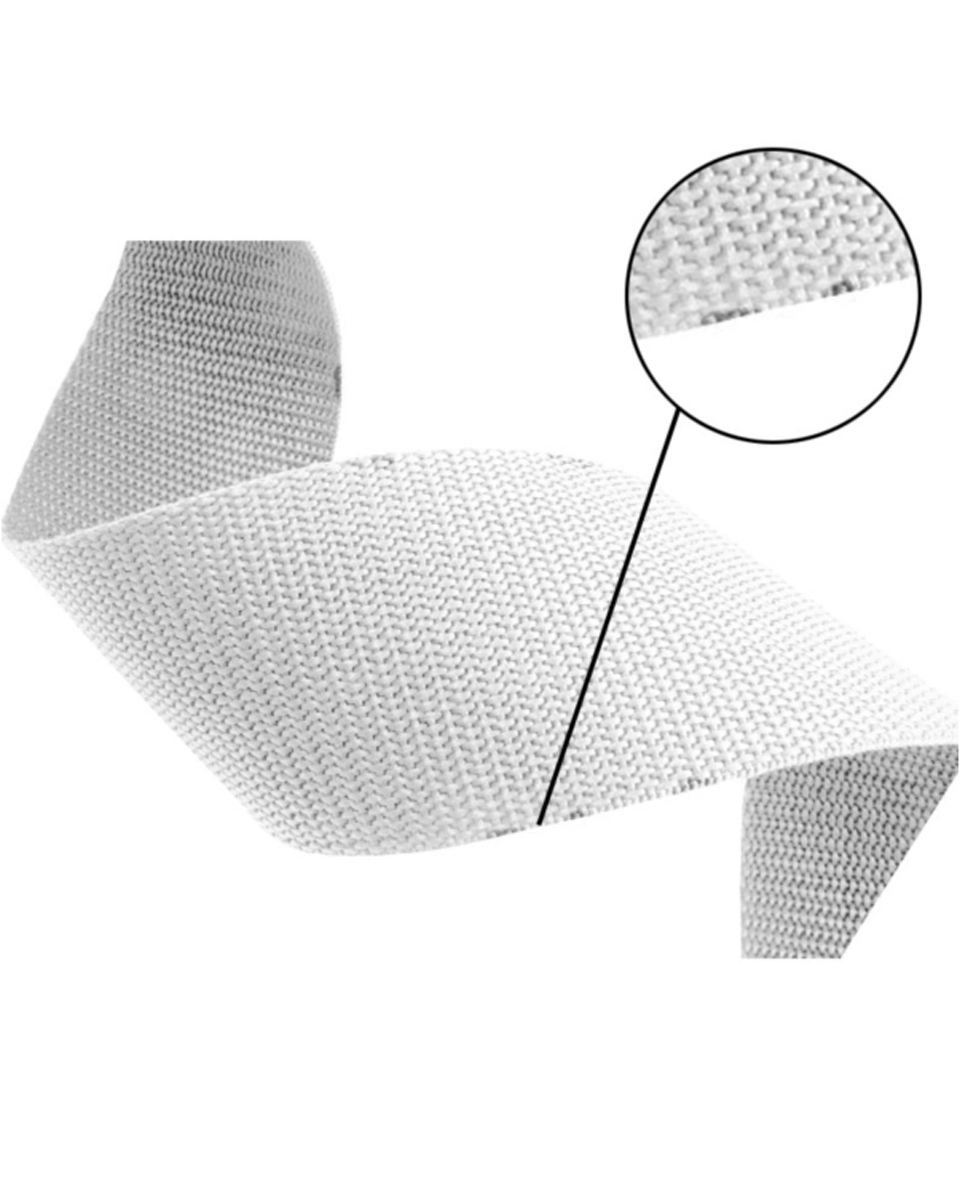 Webbing pp 15 mm / 1,3 mm white second   species 501 50 mb