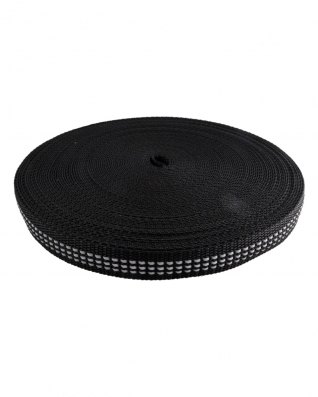 Reflexband tragband 20 mm / 1,5 mm schwarz 580 pp 25 lm