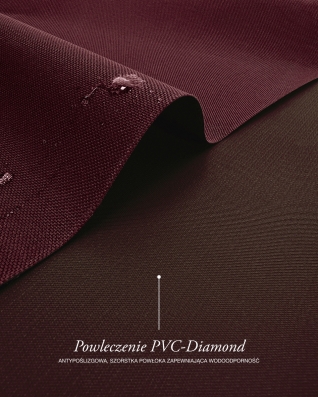 Wasserdichter Codura-Stoff 600D*300D PVC (048) Bordeaux