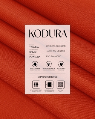 Voděodolná tkanina Kodura 600D*300D PVC (053) oranžová