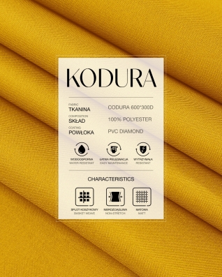 Tkanina wodoodporna Kodura 600D*300D PVC (056) żółta