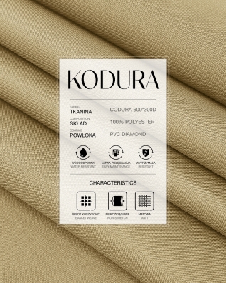Tkanina wodoodporna Kodura 600D*300D PVC (098) beżowa