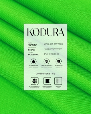Tkanina wodoodporna Kodura 600D*300D PVC (1001)  neon zielony