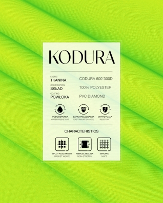 Tkanina wodoodporna Kodura 600D*300D PVC (1003)  neon limonka