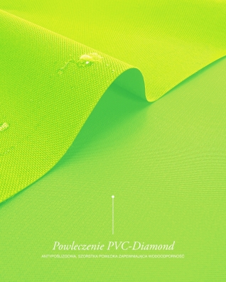 Tkanina wodoodporna Kodura 600D*300D PVC (1003)  neon limonka