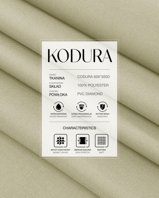 Voděodolná tkanina Kodura 600D*300D PVC (101) světle béžová