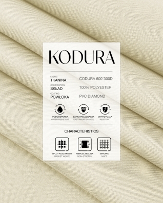 Tkanina wodoodporna Kodura 600D*300D PVC (100) jasnobeżowa