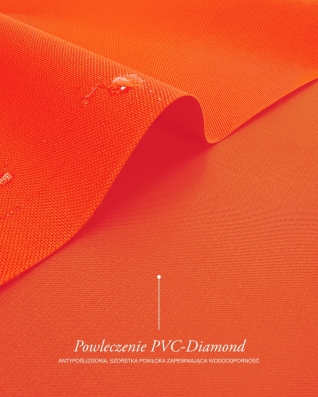Voděodolná tkanina Kodura 600D*300D PVC (1002) neonově oranžová