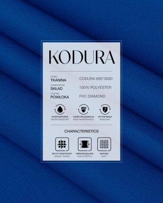 Voděodolná tkanina Kodura 600D*300D PVC (115) chrpově modrá