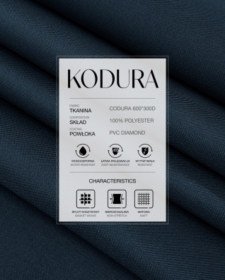 Tkanina wodoodporna Kodura 600D*300D PVC (117) granatowa
