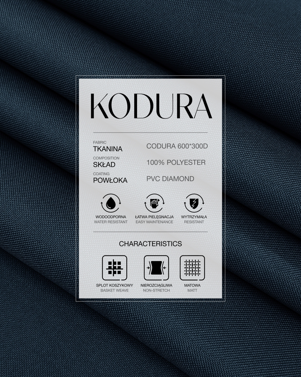 Waterproof Codura Fabric 600D*300D PVC (117) navy