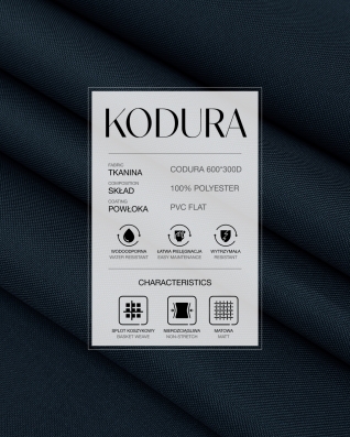 Tkanina wodoodporna Kodura 600D*300D PVC FLAT (058) granatowa