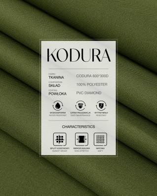 Tkanina wodoodporna Kodura 600D*300D PVC (170) oliwkowa