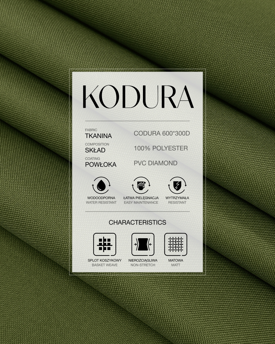 Voděodolná tkanina Kodura 600D*300D PVC (170) olivová