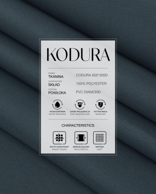 Tkanina wodoodporna Kodura 600D*300D PVC (308) ciemnoniebieska
