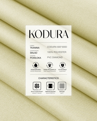 Voděodolná tkanina Kodura 600D*300D PVC (122) světle béžová