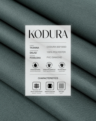 Tkanina wodoodporna Kodura 600D*300D PVC (134) szara