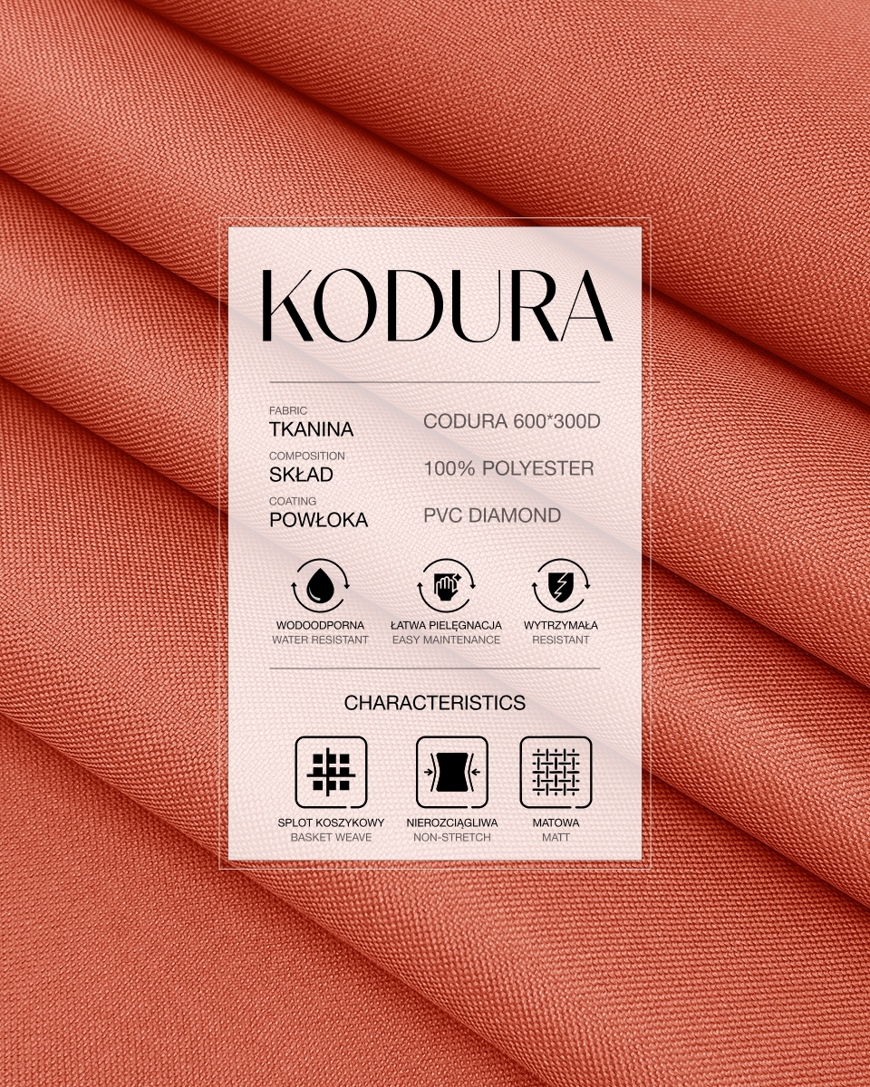 Wasserdichter Codura-Stoff 600D*300D PVC (136) Orange