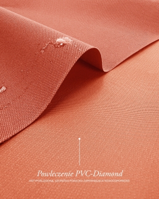 Tkanina wodoodporna Kodura 600D*300D PVC (136) pomarańczowa