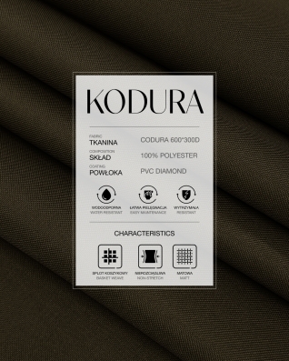 Voděodolná tkanina Kodura 600D*300D PVC (141) tmavě hnědá
