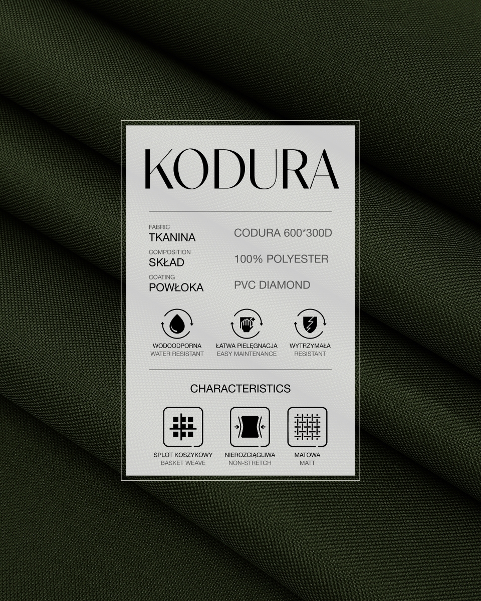 Waterproof Codura Fabric Light 600D*300D PVC (173) khaki