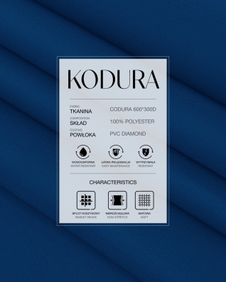 Tkanina wodoodporna Kodura 600D*300D PVC (220) chabrowa