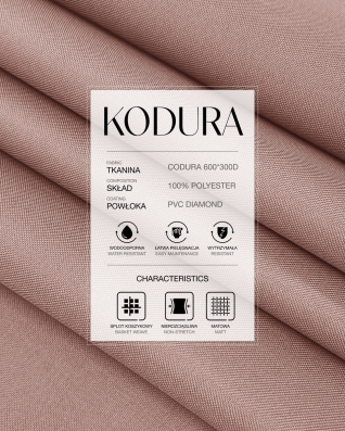 Tkanina wodoodporna Kodura 600D*300D PVC (221) brudny róż