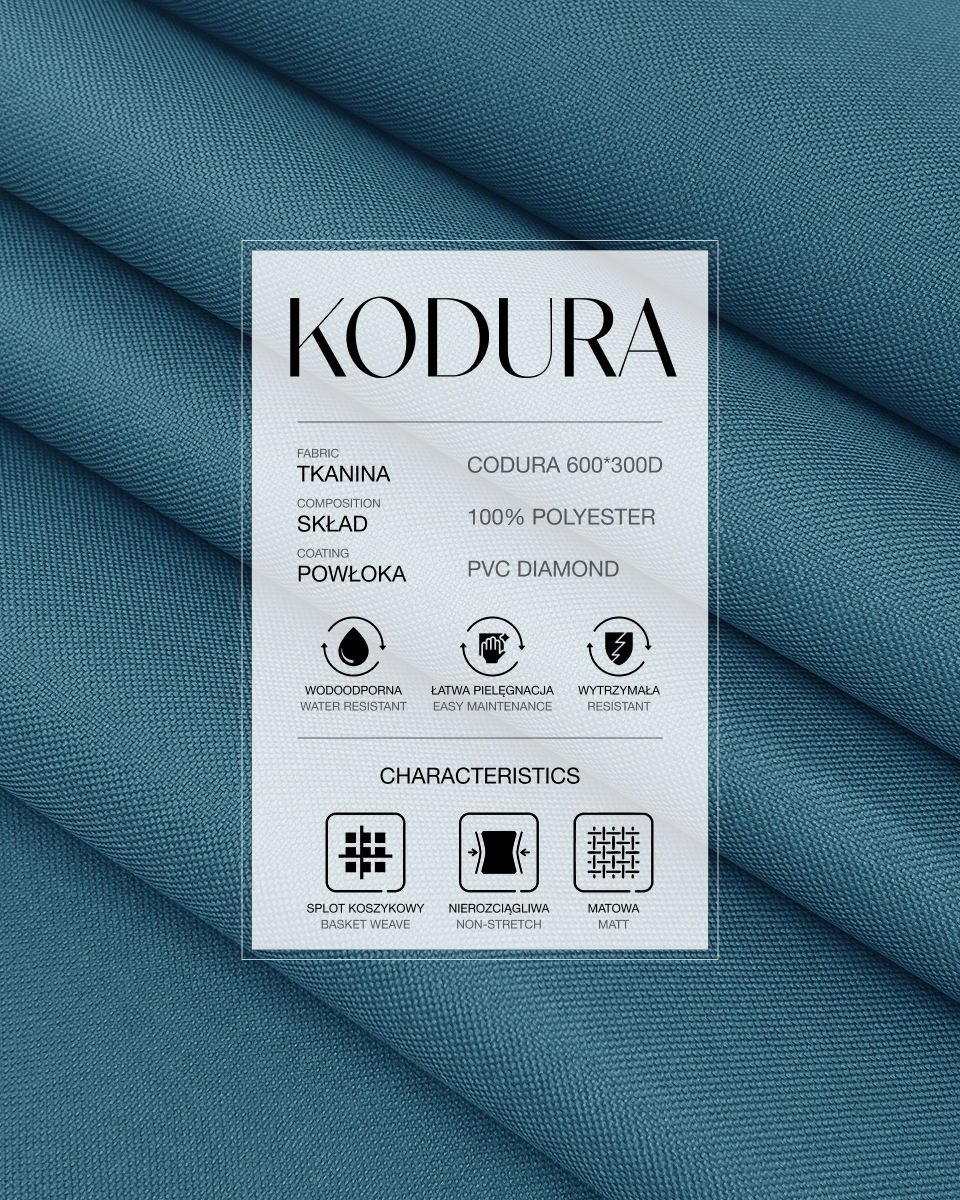 Voděodolná tkanina Kodura 600D*300D PVC (280) tmavě modrá