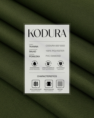 Tkanina wodoodporna Kodura 600D*300D PVC (305) oliwkowa