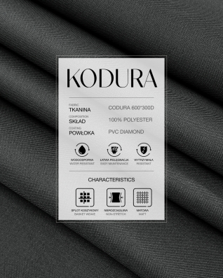 Voděodolná tkanina Kodura Light 600D*300D PVC (306) tmavě šedá