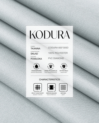 Voděodolná tkanina Kodura 600D*300D PVC (501) bílá