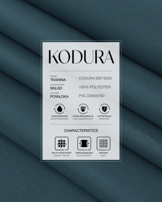 Tkanina wodoodporna Kodura 600D*300D PVC (398) ciemnoniebieska