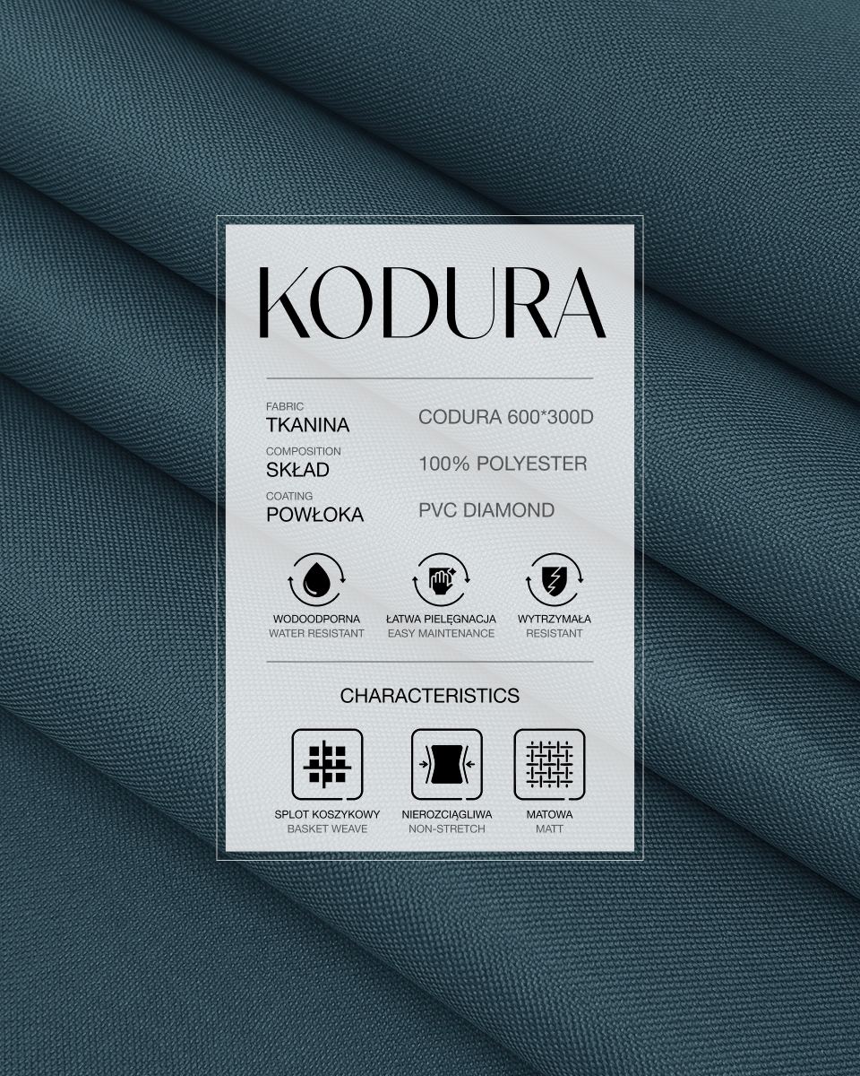 Voděodolná tkanina Kodura 600D*300D PVC (398) tmavě modrá