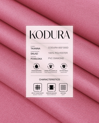 Voděodolná tkanina Kodura 600D*300D PVC (515) růžová